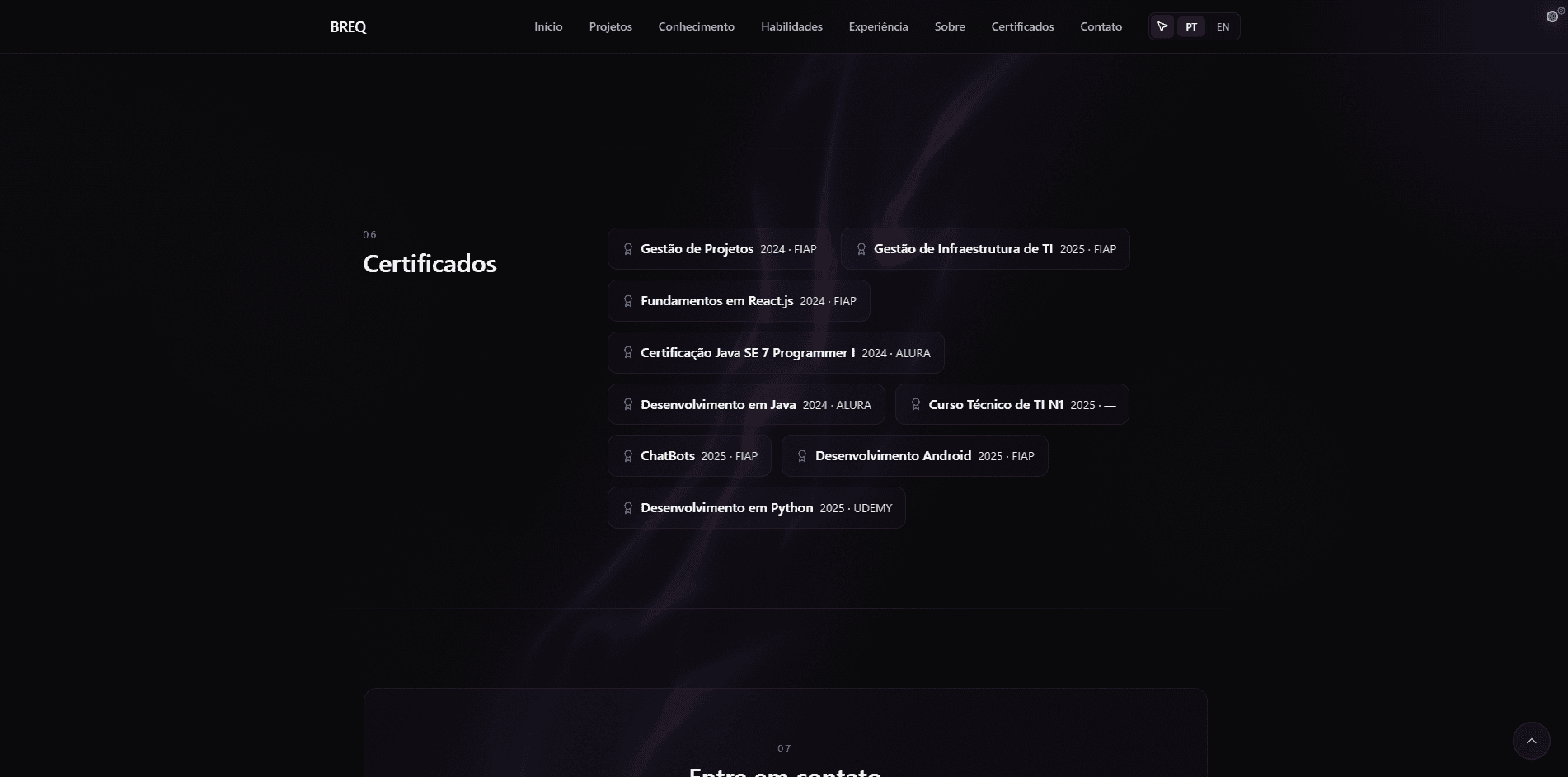 Software Engineer Portfolio — captura 2